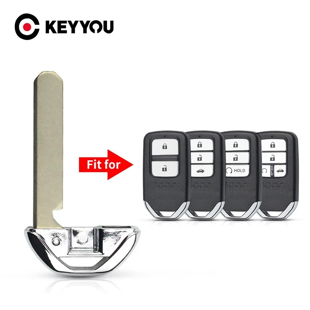 KEYYOU ȥ ڵ Odysee Civic  Uncut Car Key Blade HR-V 2016 2017 2018  ڵ Ʈ Ű Keyless Emergency Insert Key